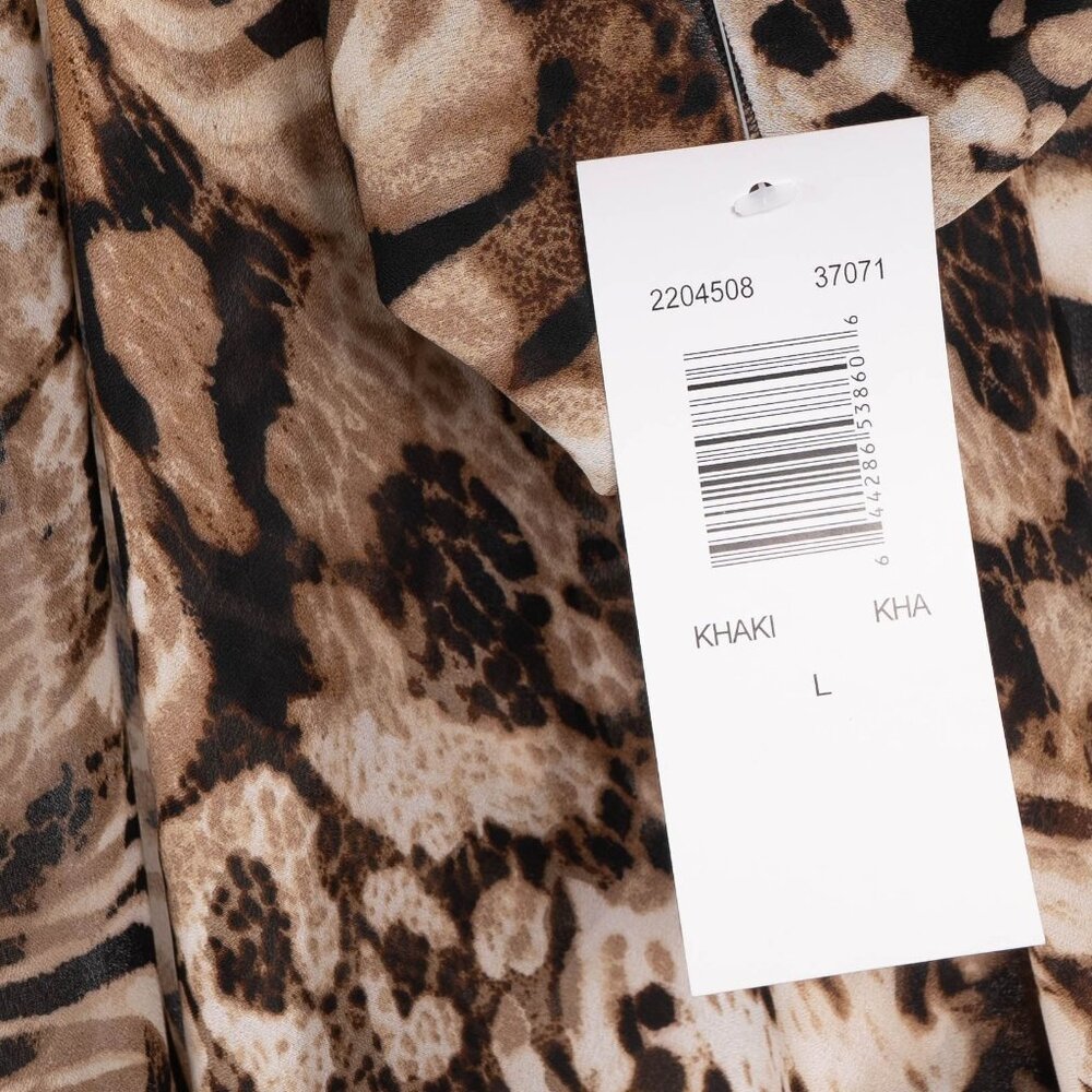 Sunny Leigh Cardigan L Womens NEW Brown Leopard Print Sheer Layer - Picture 5 of 6